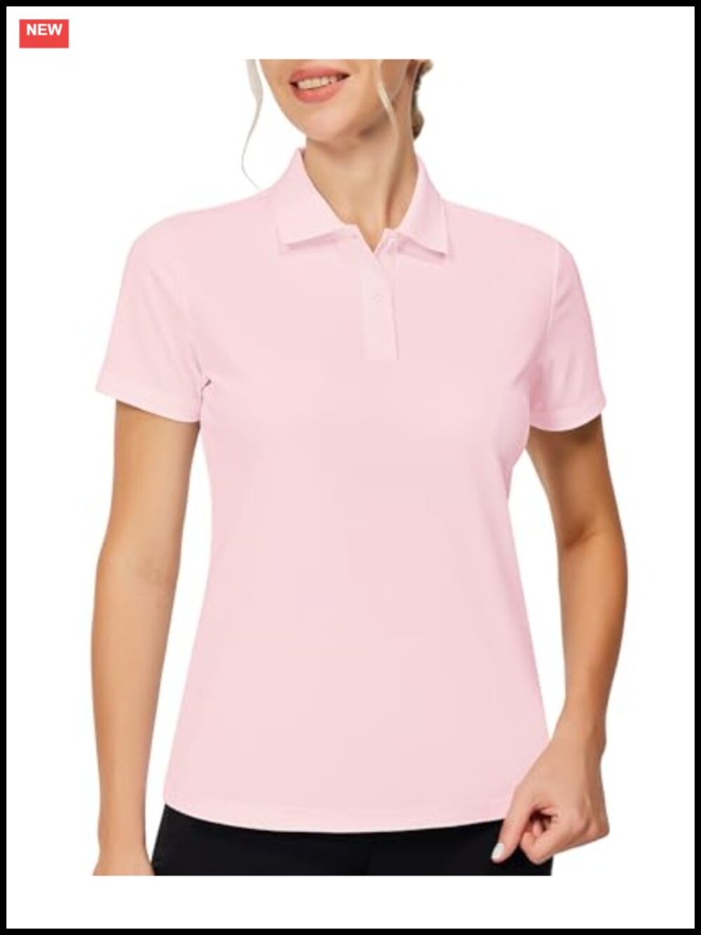 Women's Short Sleeve Golf Polo Shirts UPF 50+ Quick Dry Collared Athletic Top